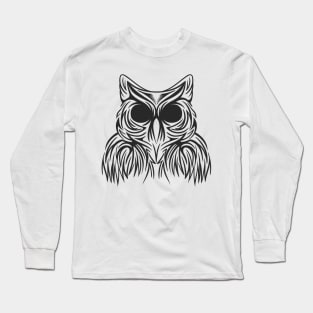 beauty OWL BLACK Long Sleeve T-Shirt